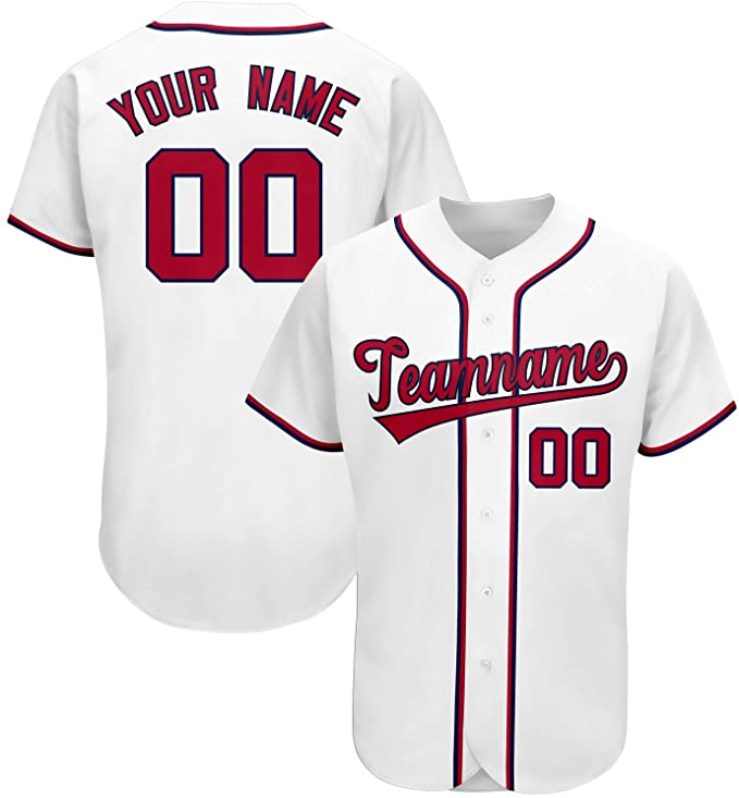 Custom Baseball Jersey Full Sublimated Team Name/Numbers Make Your Own Button-down Tee Shirts Comfortable Sportswear for Men/Kid white jerseys