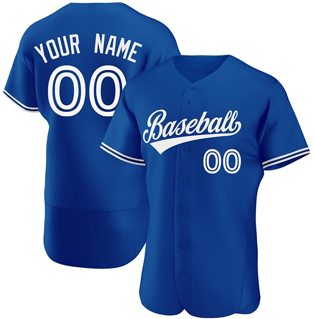 Custom Baseball Jersey Full Sublimated Team Name/Numbers Make Your Own Button-down Tee Shirts Comfortable Sportswear for Men/Kid duck blue jerseys