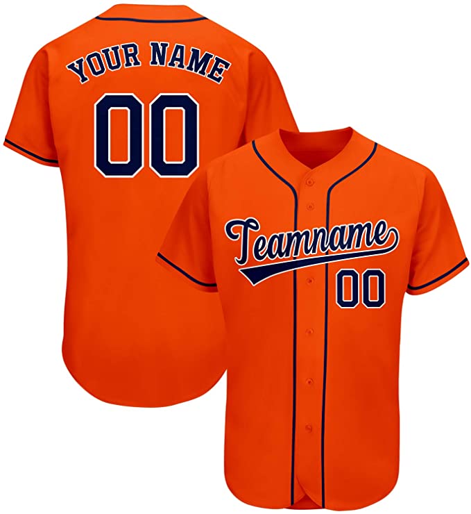 Custom Baseball Jersey Full Sublimated Team Name/Numbers Make Your Own Button-down Tee Shirts Comfortable Sportswear for Men/Kid orange jerseys