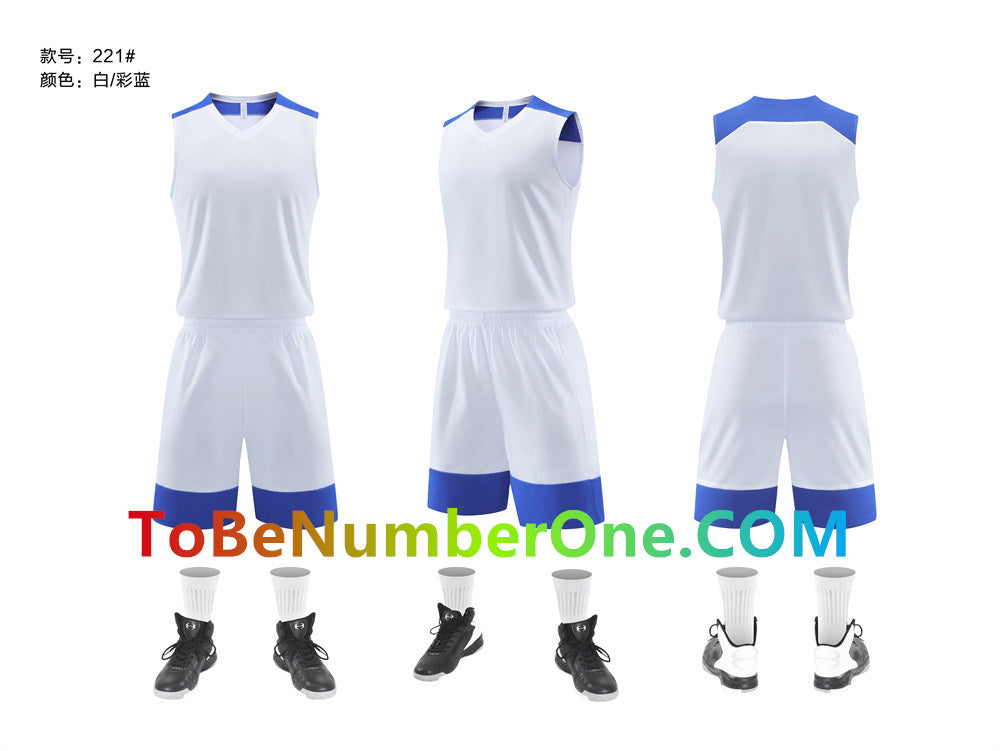 Customize instock High Quality Quick-drying basketball jerseys&shorts with pocket 221# print with team name , player and number.