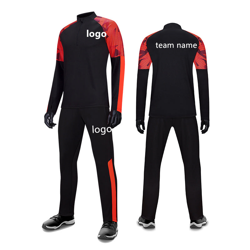 Custom Team Tracksuit with Logo and team Name, Men&kids Athletic Tracksuit 2 Piece Set Casual Zip Workout Running Jogger Sweat Suits