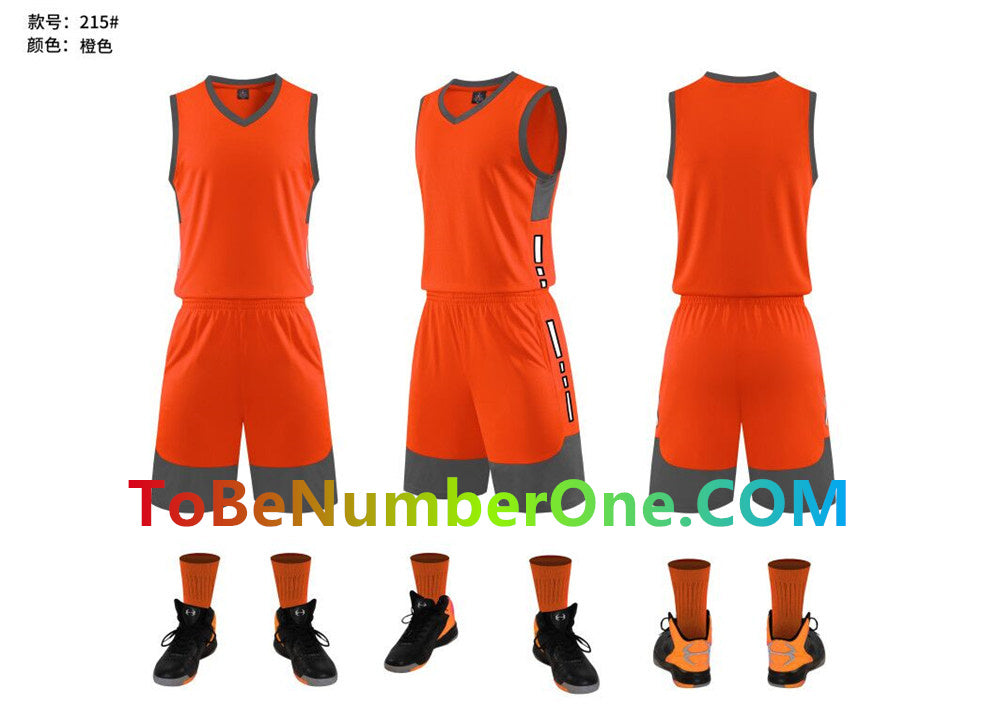 Customize instock High Quality Quick-drying jerseys basketball jerseys&shorts with pocket 215# print with team name , player and number.
