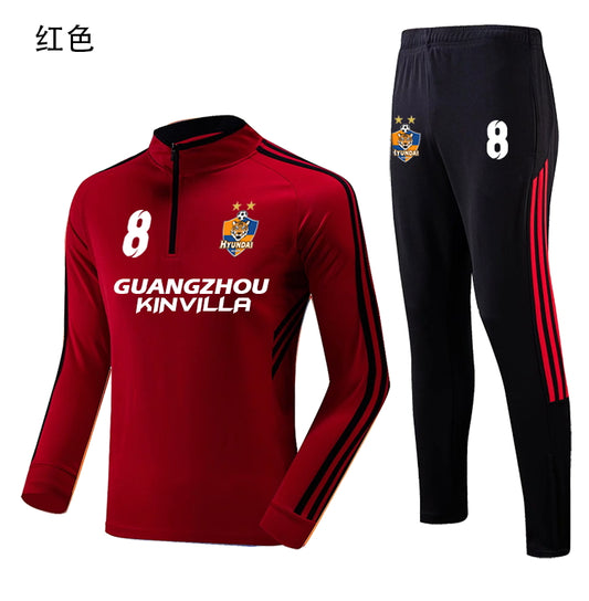 Custom Team Tracksuit with Logo and Name, Men's Athletic Tracksuit 2 Piece Set Casual Full Zip Workout Running Jogger Sweat Suits