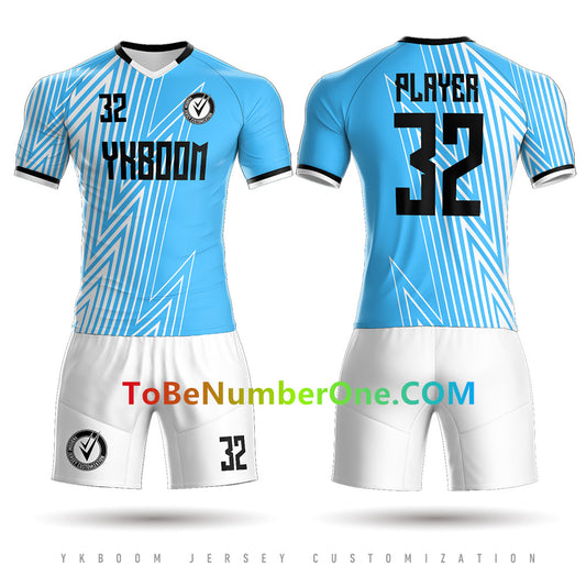 22/23 Design Team Football Jerseys&shorts Custom Soccer Uniforms add with name,number,logo. sky blue /white jerseys