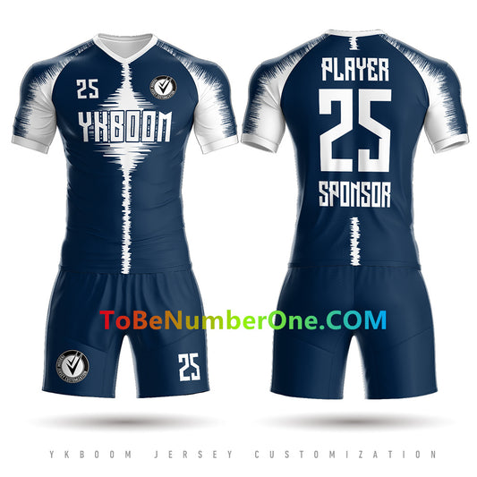 22/23 Design Team Football Jerseys&shorts Custom Soccer Uniforms add with name,number,logo. Blue/white jerseys