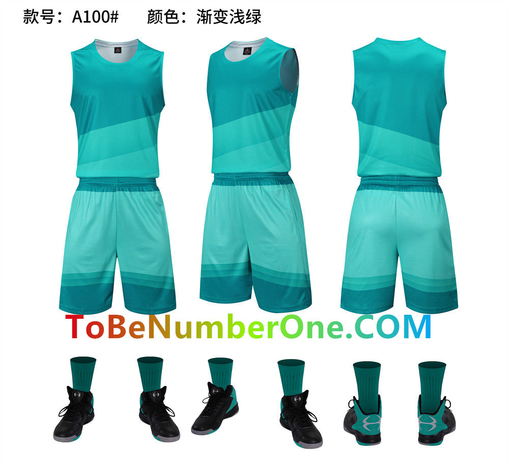 Customize instock High Quality Quick-drying basketball uniforms print with team name , player and number.  jerseys&shorts with pocket A100#