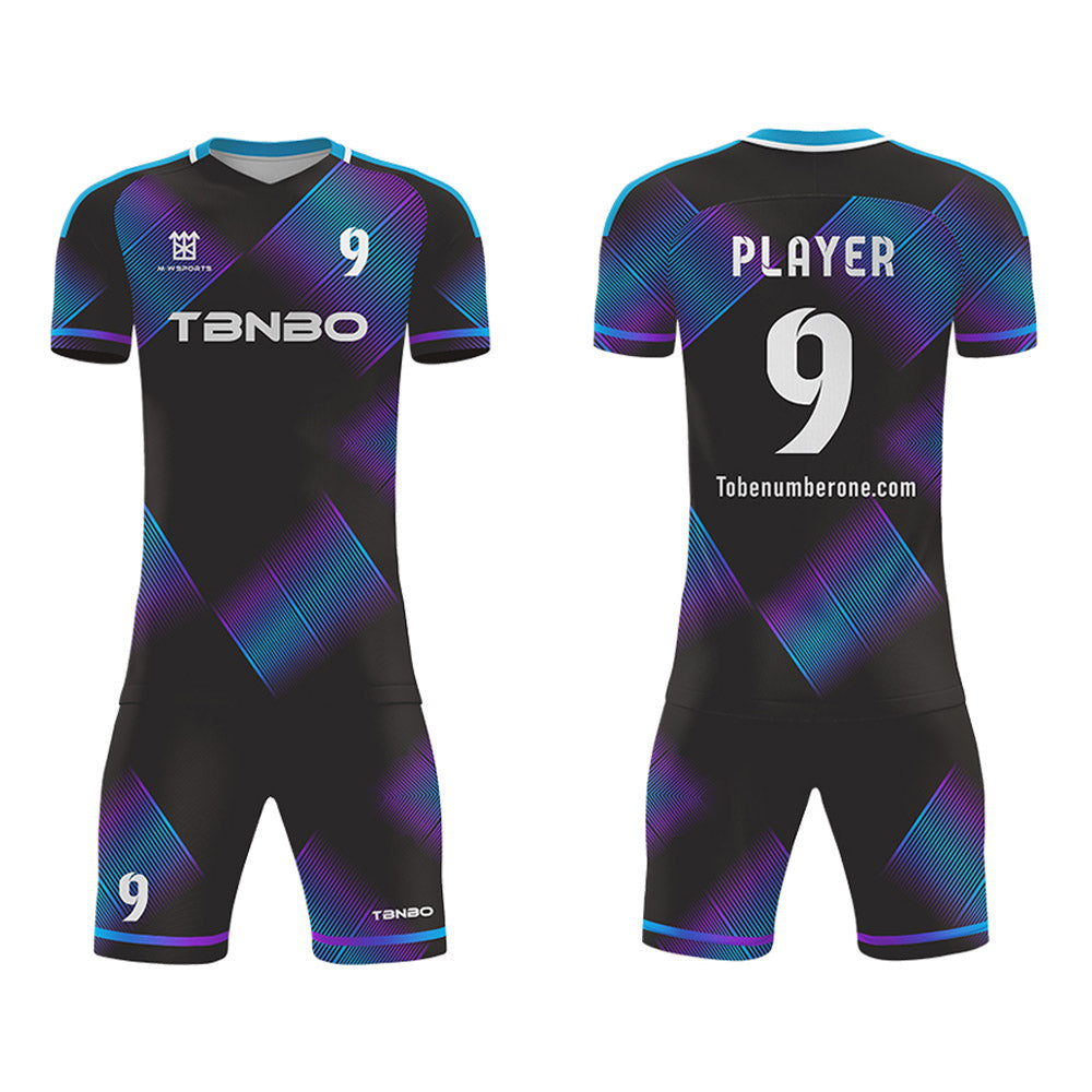 Custom Soccer Jersey & Shorts print your name,logo and number, Kids and men's size uniforms S69