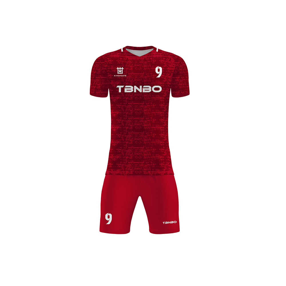 Wholesale team Football Jerseys&shorts Custom Soccer Uniforms add with name,number,logo, pink/orange