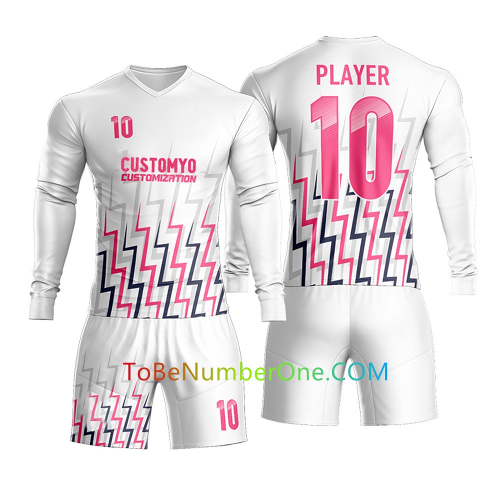 65 A- Custom Long & Short Sleeve soccer Jerseys for teams Create your own uniform with Team Names, Numbers -6 - Image 1