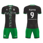 custom black soccer team jerseys Full Sublimated Team sport uniform set Make Your own name and number