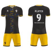 custom black soccer team jerseys Full Sublimated Team sport uniform set Make Your own name and number - Image 3