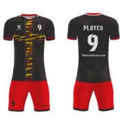 custom black soccer team jerseys Full Sublimated Team sport uniform set Make Your own name and number - Image 2